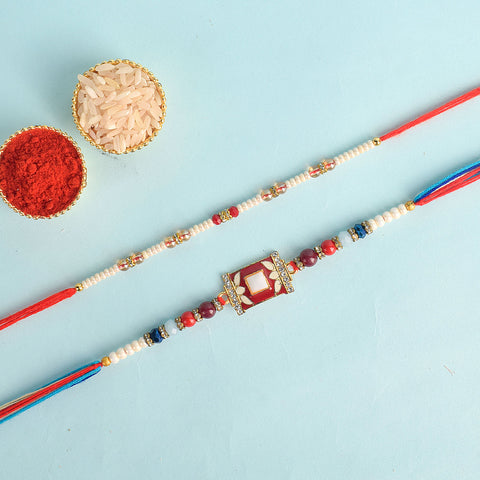 Set of 2 Traditional Rakhis for Brothers with Roli Chawal and Ram Sita Stickers β Raksha Bandhan Gift Pack. Indiaβs Largest Pooja Accessories Brand - www.satvikstore.in