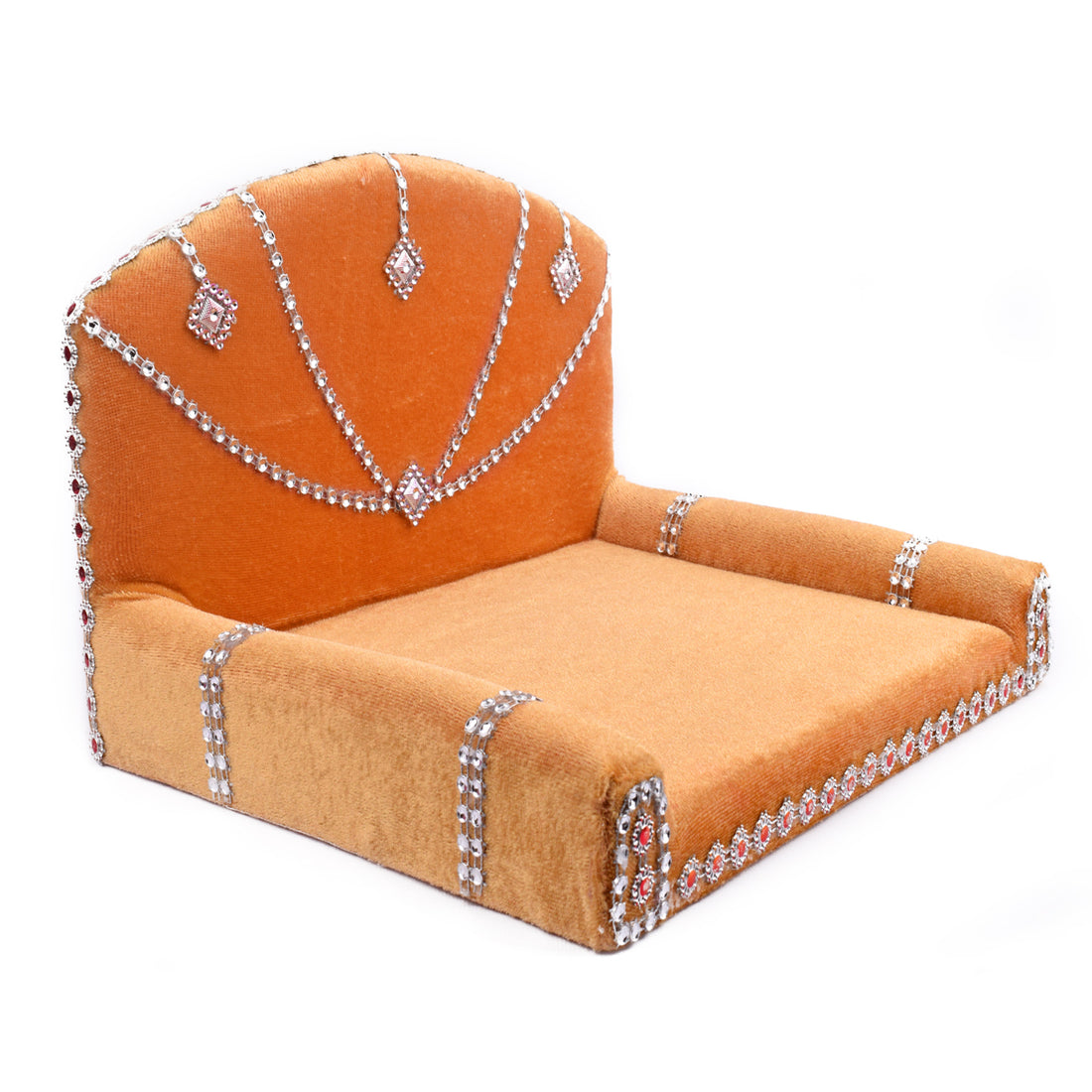 Laddu Gopal's Velvet Charisma: A Sacred Singhasan - Large