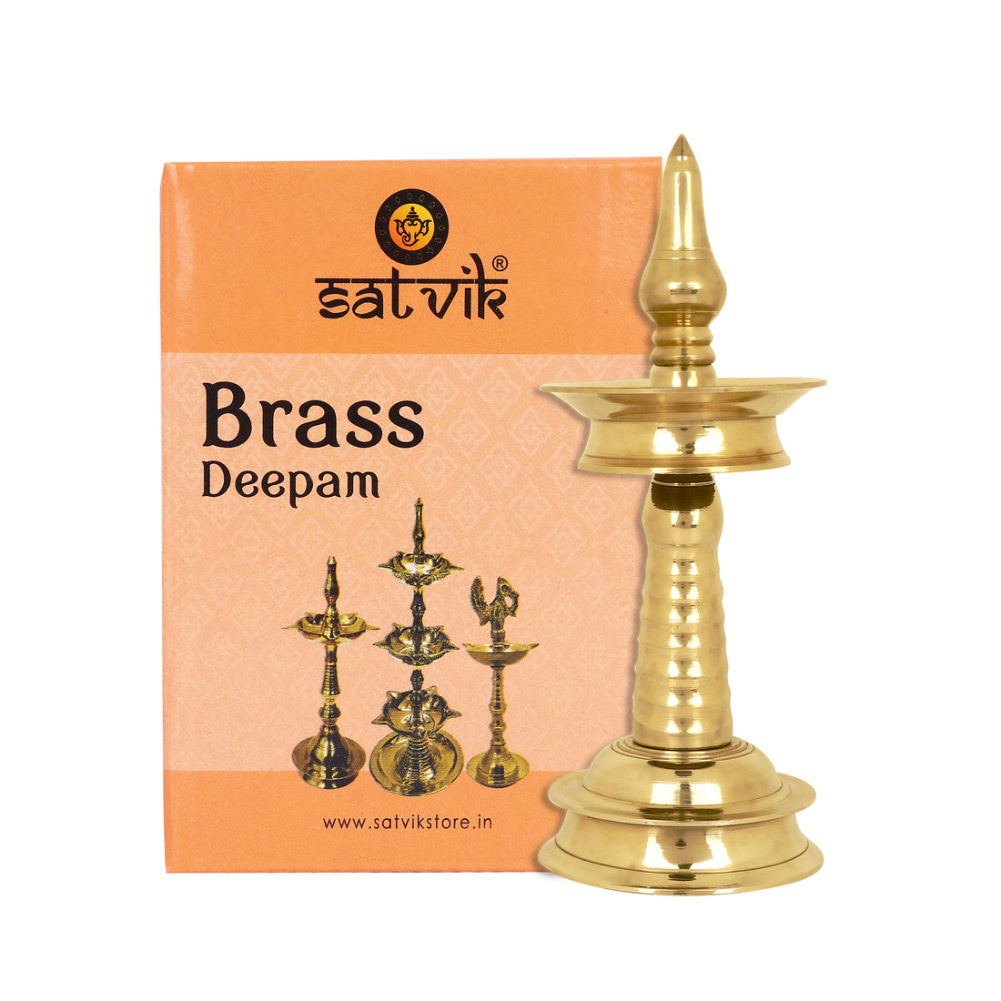 9 Inch Small Brass Kerala Diya. AKP NilaVilakku Deepam
