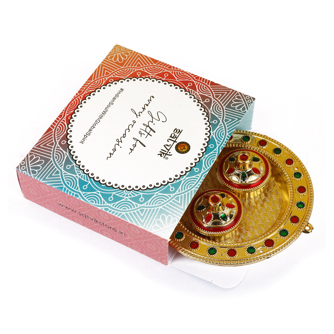 Attractive Round Roli Akshat Platter