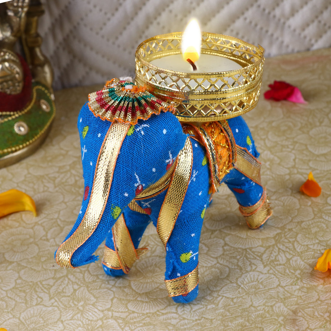 Eye-Catching Handcrafted Elephant Tea Light Holder