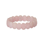 Rose Quartz Flat-Beaded Bracelet Stylish Spiritual Wear