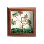Green Aventurine Tree with Frame Decorative Spiritual Piece