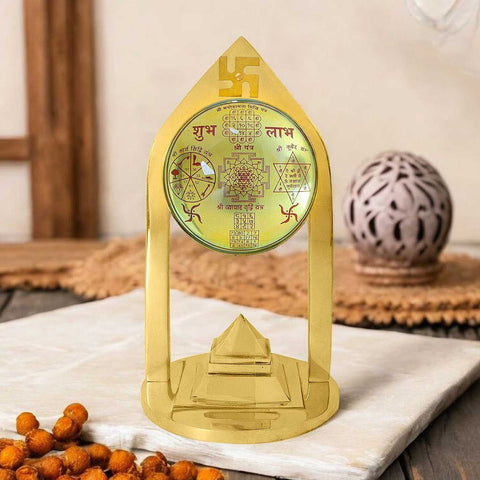 Vastu Pyramid (7.5x4 inch) made of copper and zinc alloy—designed to correct Vastu defects, balance energy flow, and radiate positivity throughout your space. India’s Largest Pooja Accessories Brand - www.satvikstore.in
