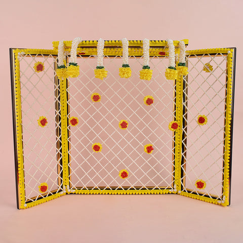 15 Inch Magnificent Ganesha Phool Bangla (Yellow) - Large