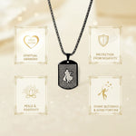 Citrine & Black Obsidian Evil Eye Bracelet Combo with Hare Krishna Hare Rama Pendant