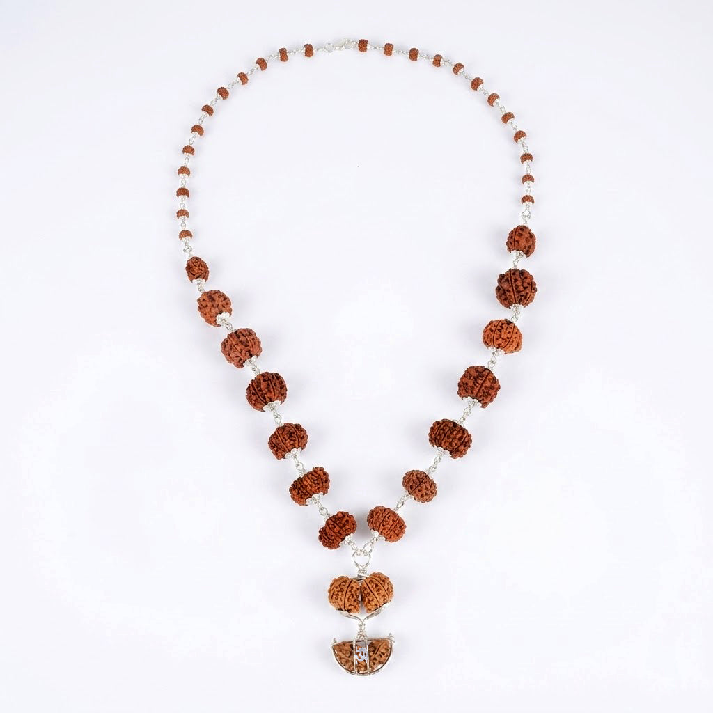 Siddha Mala with 1 Mukhi Half Moon (Collector Rudraksha, Nepal)