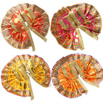 Size No.0 Rich Zari Border Pleated Laddu Goapl Dress