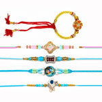 Divine Spiritual Family Rakhi Combo (Set of 5)
