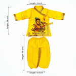 Size 1 Makhan Chor Yellow Krishna Dress with Golden Border