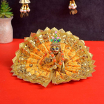 Royal Golden-Yellow Embroidered Laddu Gopal Dress
