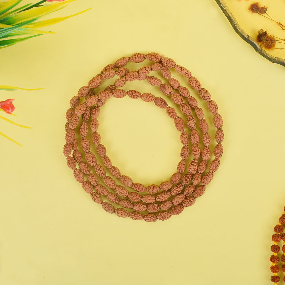 2 Mukhi Semi Pathriya Rudraksha Mala (4–6mm) for Spiritual Balance