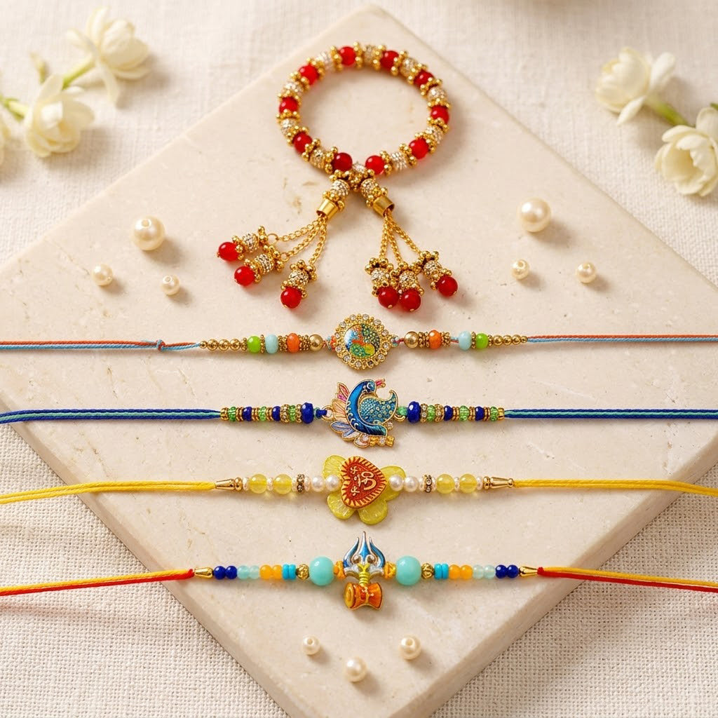 Mega Rakhi Family Pack Combo (Set of 5)