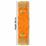 Premium Designer Orange Velvet Ganpati Idol Patka