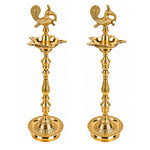 32 Inch Brass Kerala Peacock Samai Deepam Inauguration Lamp