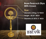 17 Inch Mor Kiran Style Brass Kerala Diya