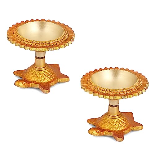 Multicolor Turtle Diya Metal Table Dia Laxmi Candle Tea Light Holder