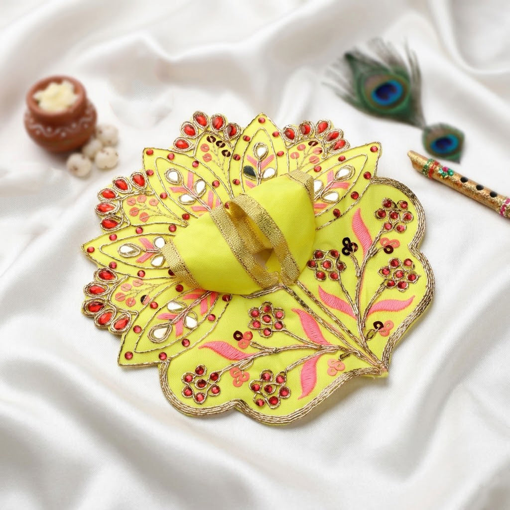 Size No.2 Traditional Zari Work Indian Laddu Gopal Dress