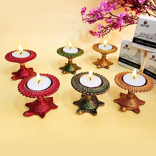 Multicolor Turtle Diya Metal Table Dia Laxmi Candle Tea Light Holder