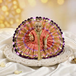 Size 0 Heavy Gold Sequin Border Laddu Gopal Dress