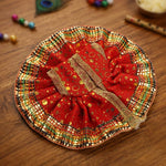 Dotted Pattern Laddu Gopal Dress with Golden Border