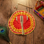 Size 1 & 2 Designer Red & Yellow Laddu Gopal Dress