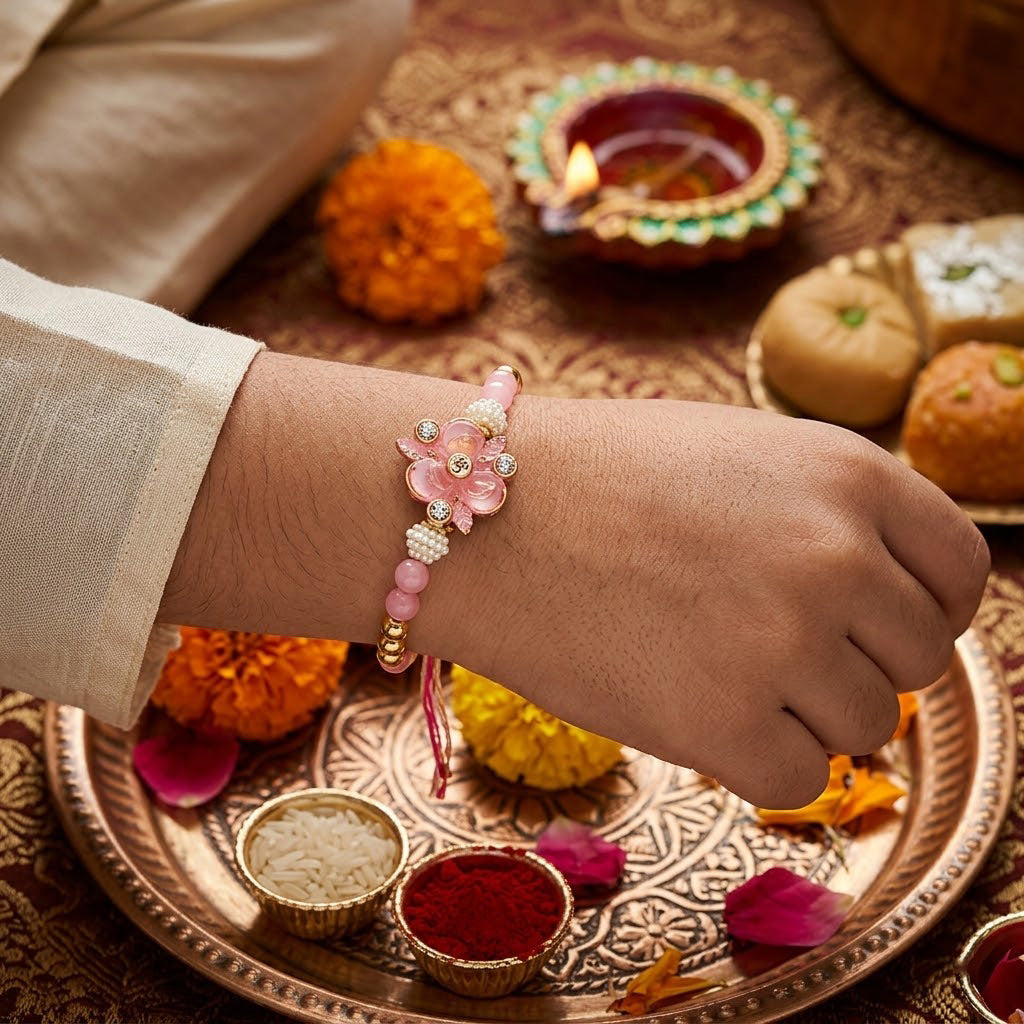 Stunning Family Beads Rakhi Combo (Set of 5)