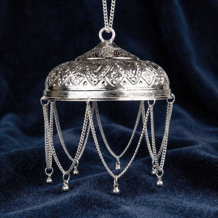 925 pure silver chhatra umbrella nakashi engraved for pooja. India’s Largest Puja Accessories Brand- www.satvikstore.in