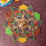 Peacock and flower design kumkum container | India’s Largest Pooja Accessories Brand – www.satvikstore.in