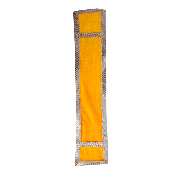 Blossom yellow Patka/Duppata/Angvastra in 15 and 32-inch sizes, perfect for adding a vibrant and traditional touch to Ganpati idol decoration. India’s Largest Pooja Accessories Brand – www.satvikstore.in