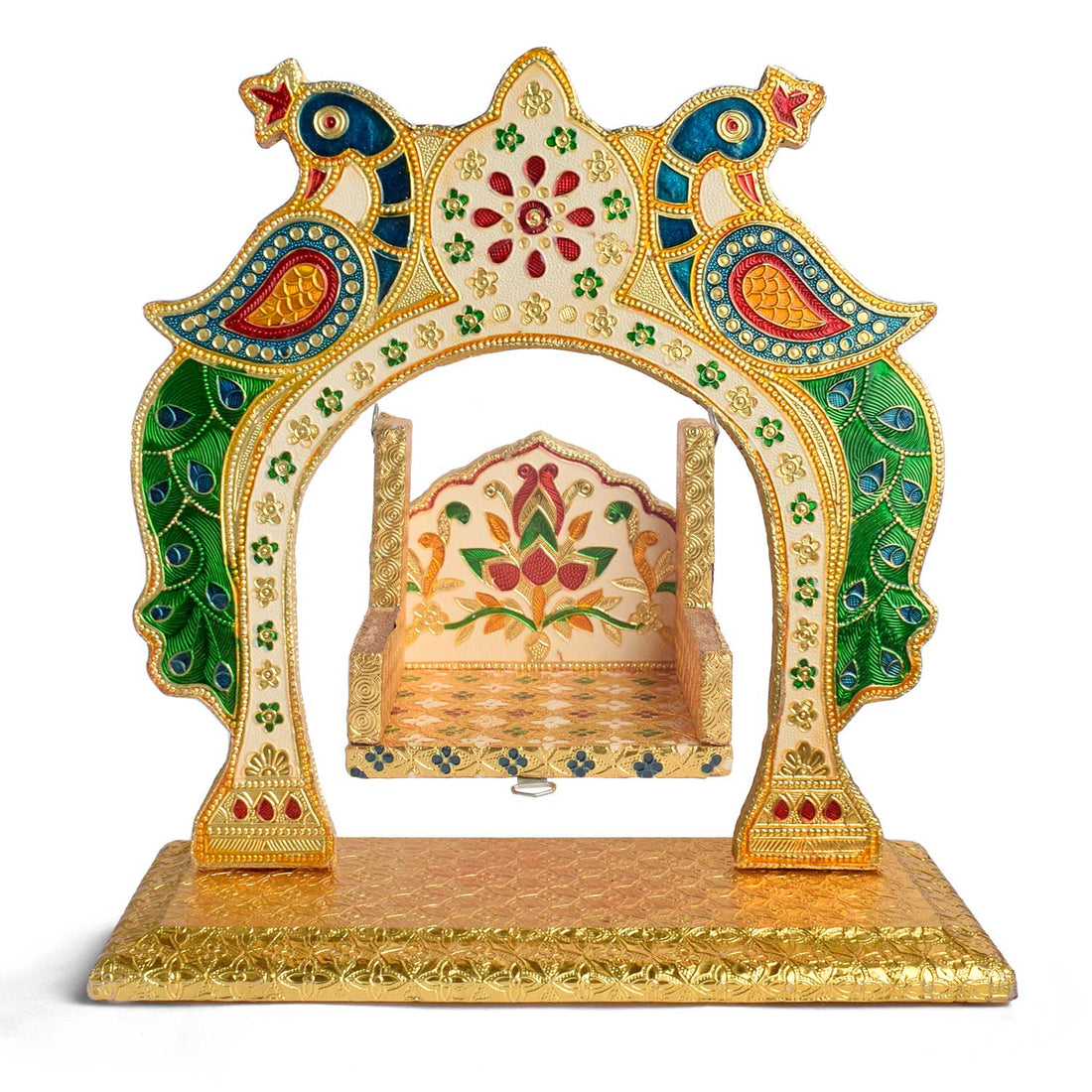 Majestic Golden Meenakari Jhula  for Laddu Gopal
