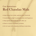 Certified 12mm 100% Original Authentic Pure Elastic Red Sandalwood Jap Mala (Andhra Pradesh)
