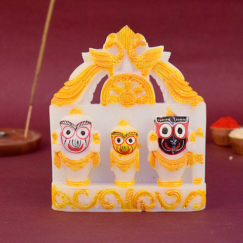 Marble Colored Jagannath Ji Idol for Car Dashboard and Home Temple Decor. India’s Largest Pooja Accessories Brand - www.satvikstore.in