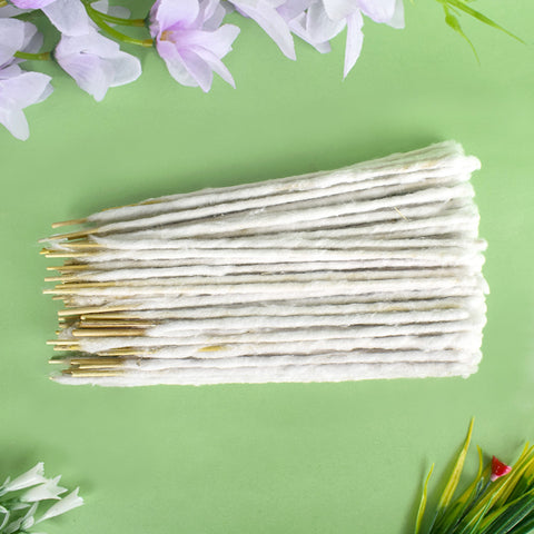 Cotton Batti Sticks Pack of 100 for Puja, Aarti, and Diya Lighting. India’s Largest Pooja Accessories Brand - www.satvikstore.in