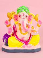 Colorful 6 Inch  Eco-Friendly Ganesha Idol in Padmasana Pose