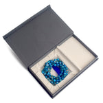 Premium Hakik Jap Mala Crystal Blue hakik