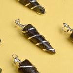 Labradorite Carnelian Wire Wrapped Crystal Stone Pendant