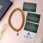 Certified 8mm 100% Original Authentic Mysore White Sandalwood (Chandan) Jap Mala