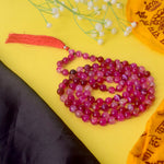 Premium Hakik Jap Mala Crystal Pink hakik