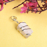 Natural Wire Wrapped Selenite Crystal Stone Pendant