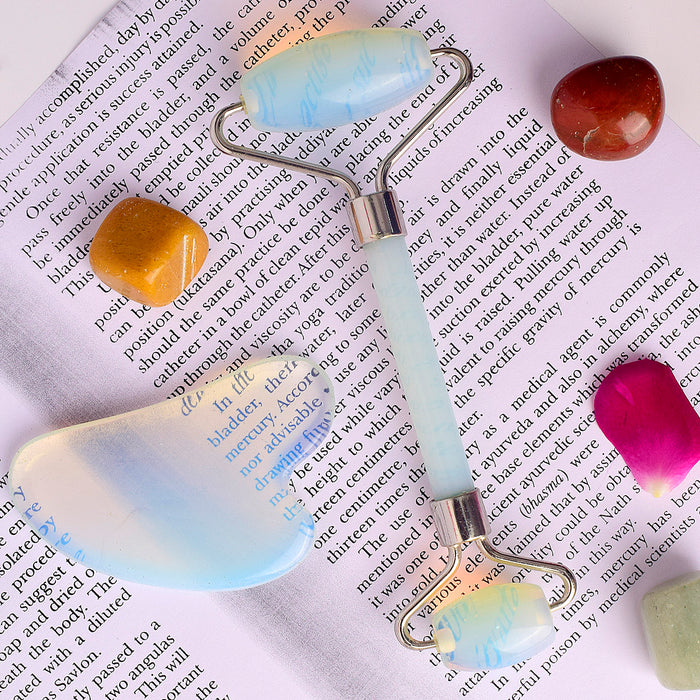 Premium White Aventurine Jade Face Roller with Box for Radiant Skin