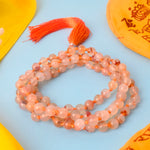 Premium Hakik Jap Mala aventurine Crystal Peach