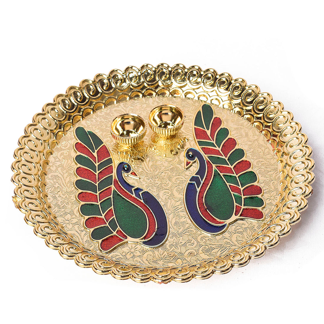 Traditional Kumkum Dispenser with Avian Grace