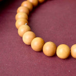 12mm 27 Bead White Chandan Mani Mala (with Thread)