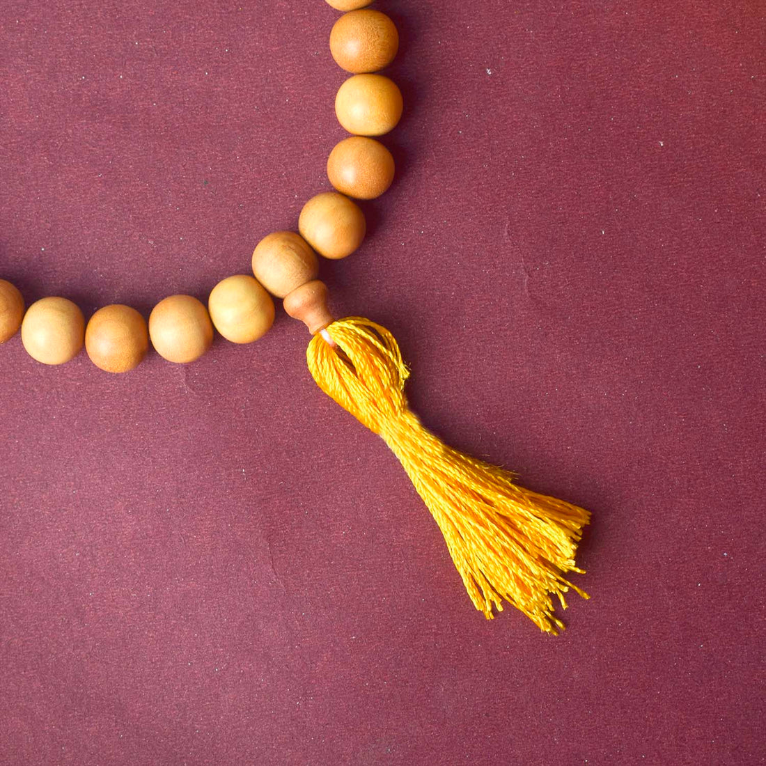 12mm 27 Bead White Chandan Mani Mala (with Thread)