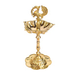 6.5–7 Inch Peacock Kerala Flower Stand Brass Diya