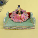 Velvet Treasures: Laddu Gopal's Cherished Bed Large
