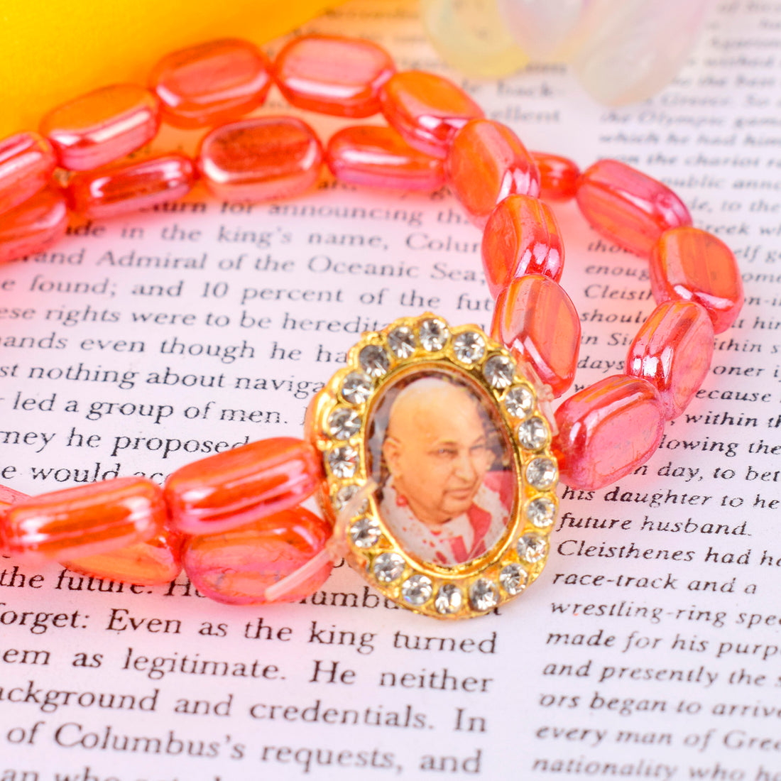 Radiant Wraps Orange Chip Guru Ji Bracelets