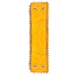 Yellow Velvet Ganpati Idol Patka with Zigzag Lace
