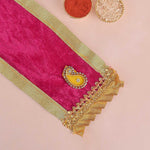 Exclusive Magenta Velvet Ganpati Idol Patka
